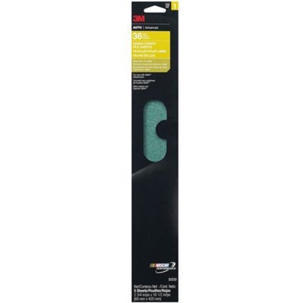 3M 2-3/4x16-1/2 36E Green Corp (pk of 5) 3M32232